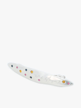 To b. by agnès b. マルチカラー ストーン バレッタ シルバー