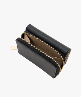 VOYAGE ウィメンズ バッグ＆ウォレット レザー 三つ折り ミニ ウォレット "Erika" QAW05-16 ブラック