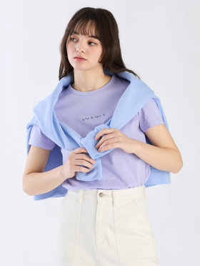 To b. by agnès b. 【Outlet】ミニロゴカラーTシャツ パープル