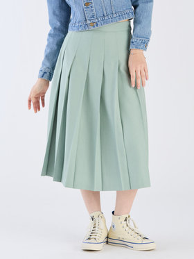 To b. by agnès b. 【Outlet】リノンプリーテッドスカート グリーン系その他