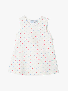 ENFANT ベビー ベビー マルチカラー コットン ノースリーブ ワンピース "Barbie" ホワイト