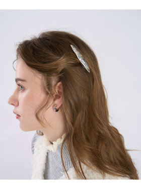 To b. by agnès b. マルチカラー ストーン バレッタ シルバー