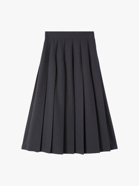 To b. by agnès b. 【Outlet】リノンプリーテッドスカート チャコールグレー