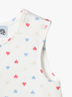 ENFANT ベビー ベビー マルチカラー コットン ノースリーブ ワンピース "Barbie" ホワイト