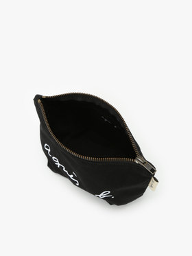 VOYAGE ウィメンズ バッグ＆ウォレット ロゴプリント コットン ポーチ ”Paulette” YAS18-03 ブラック