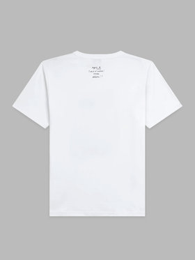 FEMME ウィメンズ プリント コットン 半袖 40ans アーティスト Tシャツ "Futura" ホワイト
