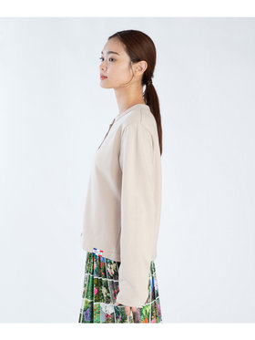 FEMME ウィメンズ コットン メルトン カーディガンプレッション [Made in France] ベージュ