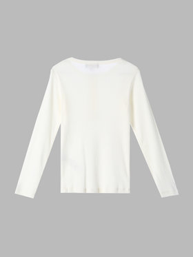 ENFANT ユニセックス 【Outlet】JFD8 E TS キッズ ヘンリーネックTシャツ ホワイト