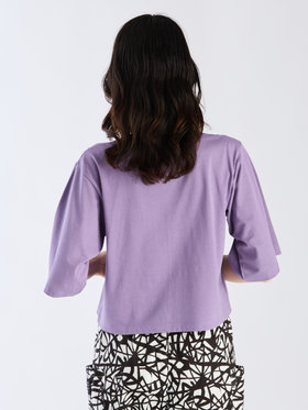 FEMME ウィメンズ ロゴ コットン 5分袖 Tシャツ ”Yoko” パープル系その他