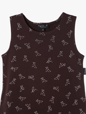 ENFANT ガールズ 【Outlet】キッズ プリント コットン ノースリーブ ワンピース ブラウン系その他