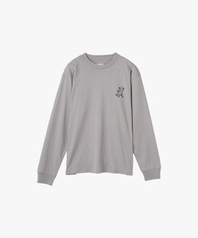 HOMME メンズ メンズ アイコニック プリント コットン 長袖 Tシャツ "Lezard" グレー系その他
