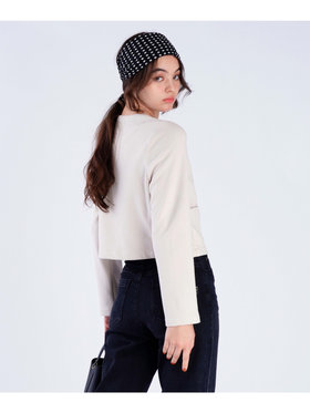 To b. by agnès b. 【Outlet】ノーカラー ジャケット ホワイト