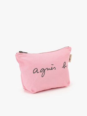 VOYAGE ウィメンズ バッグ＆ウォレット ロゴプリント コットン ポーチ ”Paulette” YAS18-03 ピンク