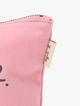 VOYAGE ウィメンズ バッグ＆ウォレット ロゴプリント コットン ポーチ ”Paulette” YAS18-03 ピンク