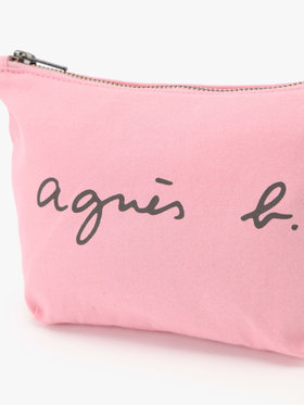 VOYAGE ウィメンズ バッグ＆ウォレット ロゴプリント コットン ポーチ ”Paulette” YAS18-03 ピンク