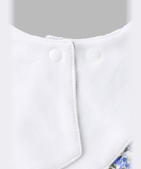 ENFANT ベビー ベビー フラワープリント ロゴ刺繍 コットン リバーシブル スタイ ブルー系その他