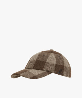 HOMME メンズ メンズ チェック ウール キャップ "Janil" ブラウン