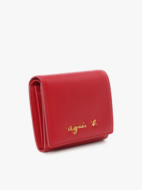 VOYAGE ウィメンズ バッグ＆ウォレット 【by R 限定品】agnes b. レザー 二つ折り ウォレット "City" ZAW07-01 レッド