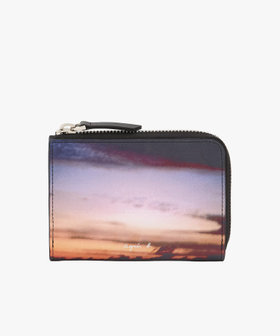 VOYAGE メンズ バッグ＆ウォレット フォトプリント レザー ラウンドジップ ウォレット "Yvon" ZAH04A-05 パープル系その他
