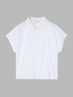To b. by agnès b. コットン モダン マニッシュ シャツ ホワイト