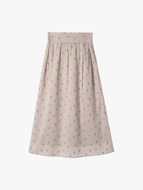 To b. by agnès b. 【Outlet】フラワーエンブロイダリースカート ベージュ