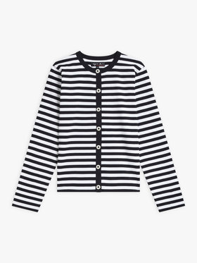 FEMME ウィメンズ 【Outlet】J008 CARDIGAN カーディガン ホワイト×ブラック