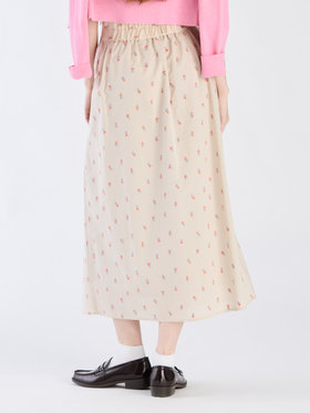 To b. by agnès b. 【Outlet】フラワーエンブロイダリースカート ベージュ