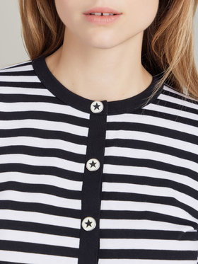 FEMME ウィメンズ 【Outlet】J008 CARDIGAN カーディガン ホワイト×ブラック