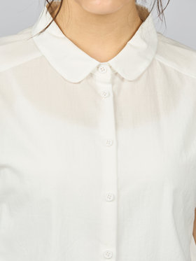 To b. by agnès b. コットン モダン マニッシュ シャツ ホワイト