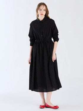 To b. by agnès b. 【Outlet】コットンフラワーレースワンピース ブラック