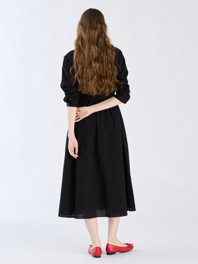 To b. by agnès b. 【Outlet】コットンフラワーレースワンピース ブラック