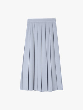 To b. by agnès b. 【Outlet】WQ06 JUPE サージプリーツスカート ライトブルー
