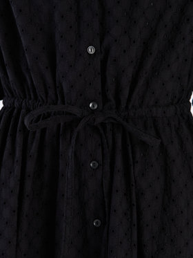 To b. by agnès b. 【Outlet】コットンフラワーレースワンピース ブラック