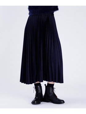 To b. by agnès b. 【Outlet】サテン プリーツ スカート ネイビー