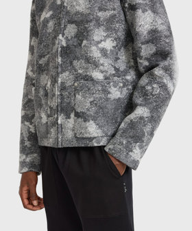 HOMME メンズ メンズ ウール 長袖 ジップ カーディガン "Kheli" グレー