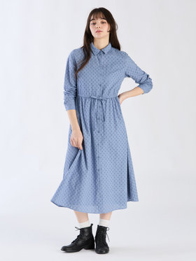 To b. by agnès b. 【Outlet】コットンフラワーレースワンピース ブルー