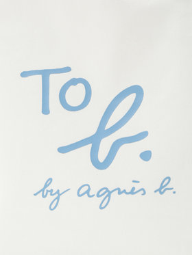 To b. by agnès b. コットン ロゴ トートバッグ ホワイト