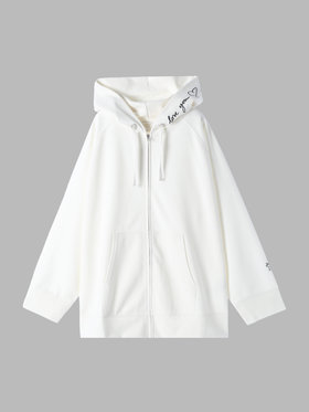 To b. by agnès b. 【Outlet】WV15 FOODIE スリーレイヤードロゴフーディ オフホワイト