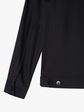 HOMME メンズ メンズ コットン 長袖 ジップアップジャケット ”Chet” ブラック