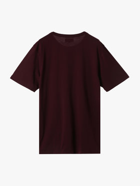 HOMME メンズ メンズ ロゴ プリント 半袖 Tシャツ "Brando" ボルドー