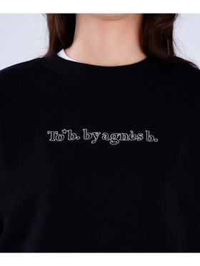 To b. by agnès b. コットン ロゴ スウェットプルオーバー ブラック