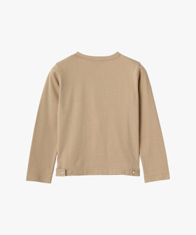 ENFANT ユニセックス キッズ コットン 長袖 カーディガンプレッション ブラウン