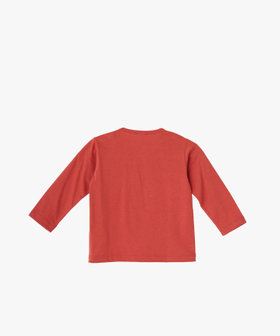 ENFANT ベビー ベビー ロゴ アイコニック プリント コットン 長袖 Tシャツ "Lezard" オレンジ系その他