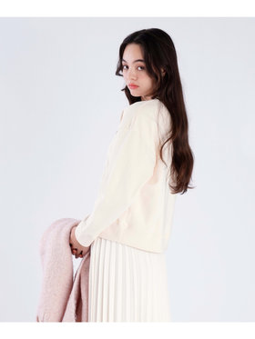 To b. by agnès b. コットン ロゴ スウェットプルオーバー ホワイト