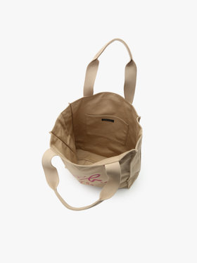 To b. by agnès b. コットン ロゴ トートバッグ ベージュ