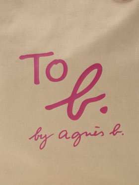To b. by agnès b. コットン ロゴ トートバッグ ベージュ