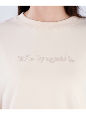 To b. by agnès b. コットン ロゴ スウェットプルオーバー ホワイト