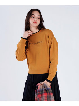 To b. by agnès b. 【Outlet】コットン ロゴ スウェットプルオーバー マスタード