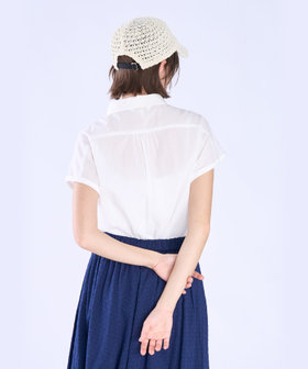 To b. by agnès b. コットン モダン マニッシュ シャツ ホワイト