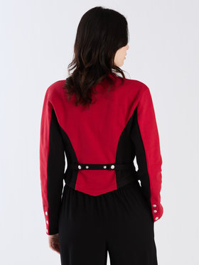 FEMME ウィメンズ 【Outlet】オーガニックコットン メルトン 長袖 カーディガンプレッション "New Two" レッド